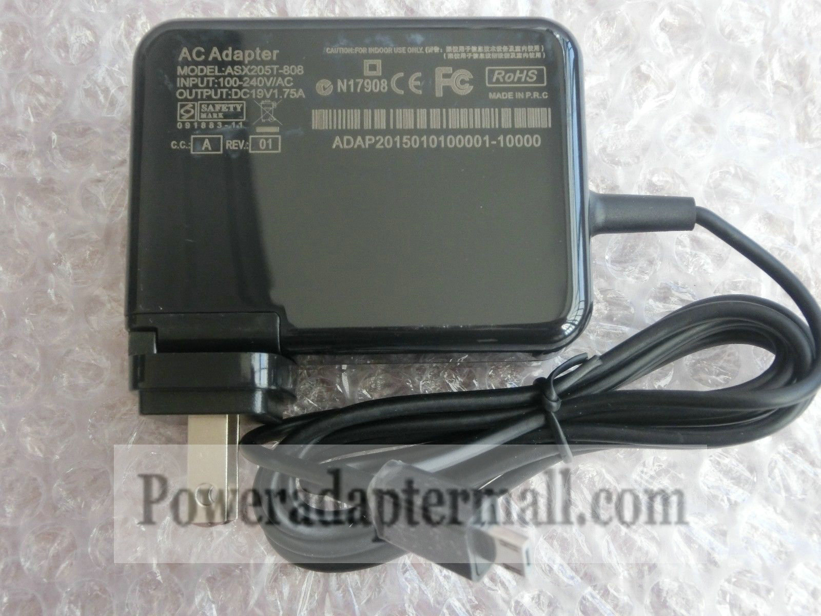 19V 1.75A 33W Asus EeeBook X205T X205TA 11.6"AC Adapter power - Click Image to Close